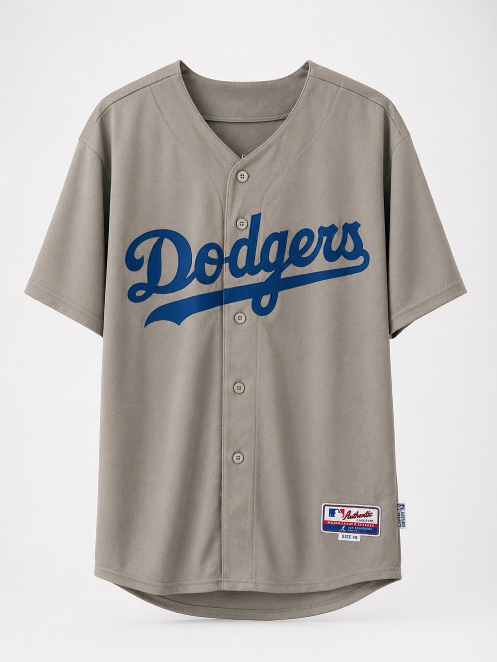 Jackie Robinson #42 Los Angeles Dodgers Gray MLB Majestic Replica Jersey Size L